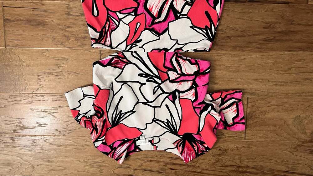 Bisou Bisou Michele Bohbot Floral Cutout Bodycon Mini Dress - Picture 7 of 8